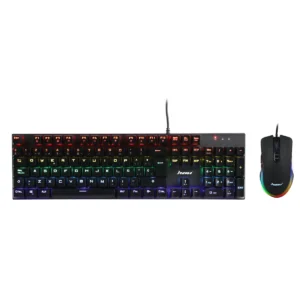 COMBO TECLADO Y MOUSE GAMER JANUS KY-MK07 + KY-M986 | TECLADO MECÁNICO RGB CON SWITCH ROJO Y MOUSE GAMER DE 3200 DPI