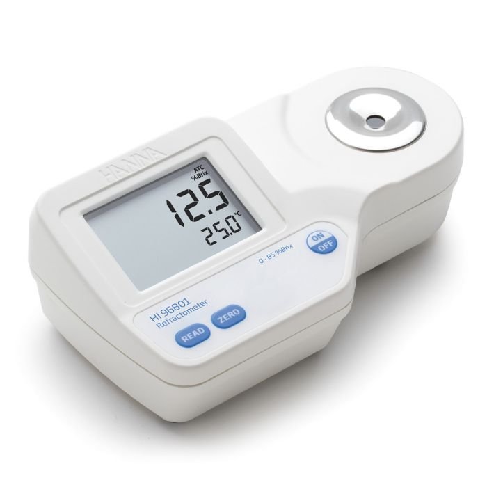 Refractómetro para alimentos y bebidas con medición de contenido de azúcar. Rango de medición: 0 a 85 % Brix – HI96801