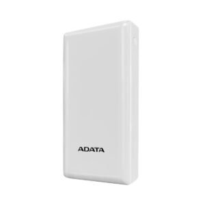 BATERIA PORTATIL 20000mAh Blanca  2 puertos USB + 1 Puerto Tipo C entrada y Salida + 1 puerto de entrada  micro usb