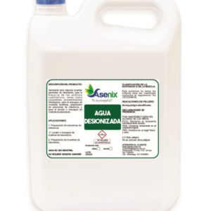 Agua Desionizada grado tipo III Galon de 3,8 Litros