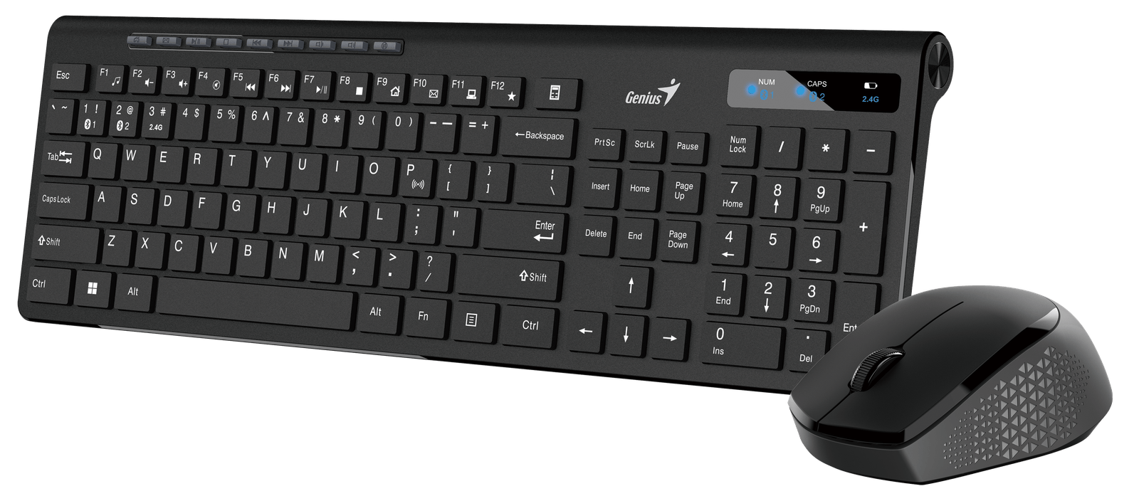 Genius SlimStar 8230 – Combo Teclado y Mouse Inalámbrico Bluetooth 5.3 + 2.4 GHz" - Image 2
