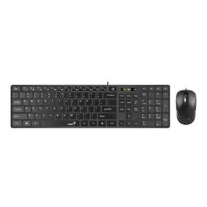 Genius SlimStar C126 – Combo Teclado y Mouse Alámbrico USB con Tecla AI Copilot"